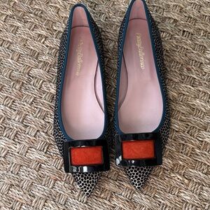 Pretty Ballerinas Black and Red Patterned Flats